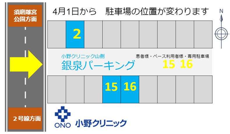 小野クリニック駐車場